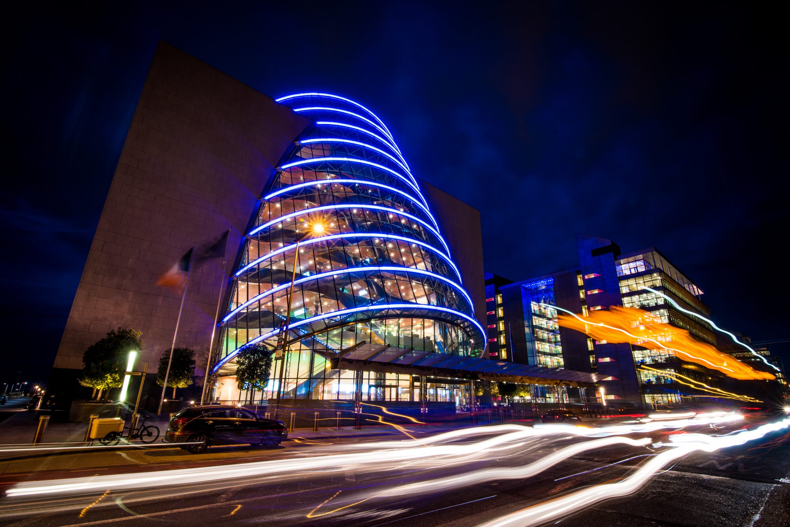 Convention Centre Dublin by night